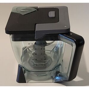 Ninja Replacement Glass Pitcher with Black Handle and Gray Lid